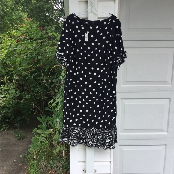 Talbots Dresses & Skirts - NWT Talbots Polka Dot Ruffled Sleeve & Hem